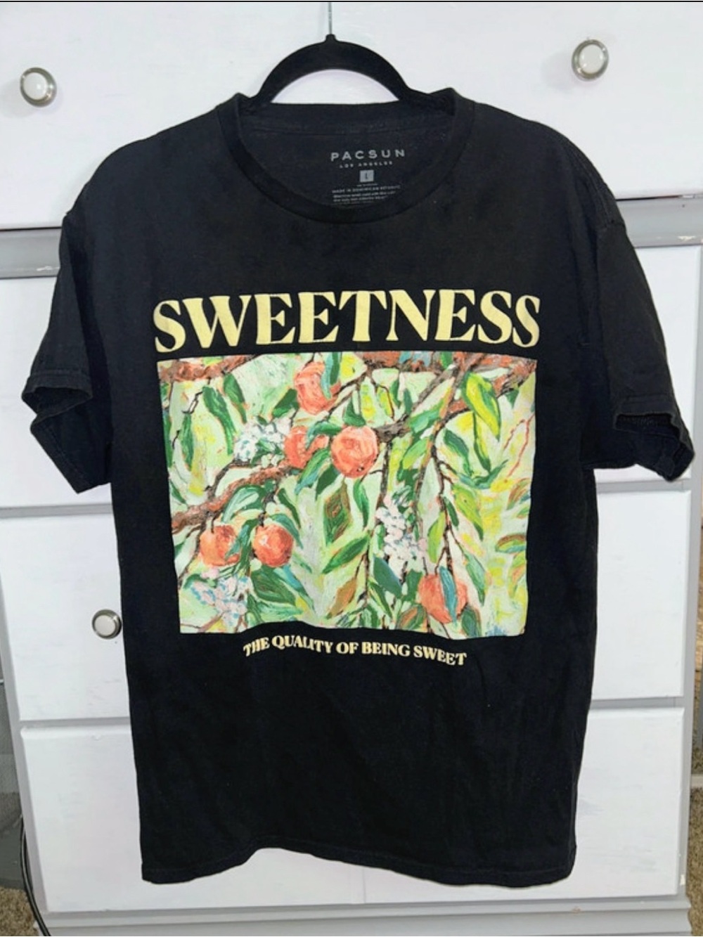 PacSun Sweetness Skater Y2K Black Graphic Tee